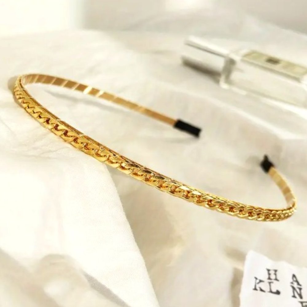 THIN GOLD CHAIN HEADBAND